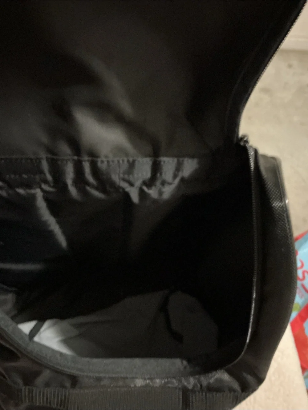 Vintage Black Backpack with White Script Logo